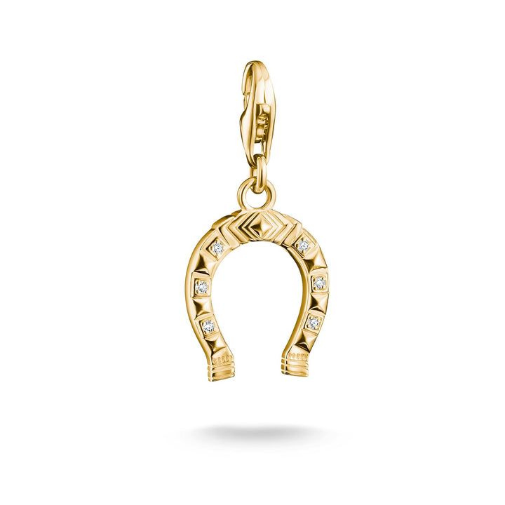 Gold-Plated Horseshoe Charm with White Zirconia | THOMAS SABO