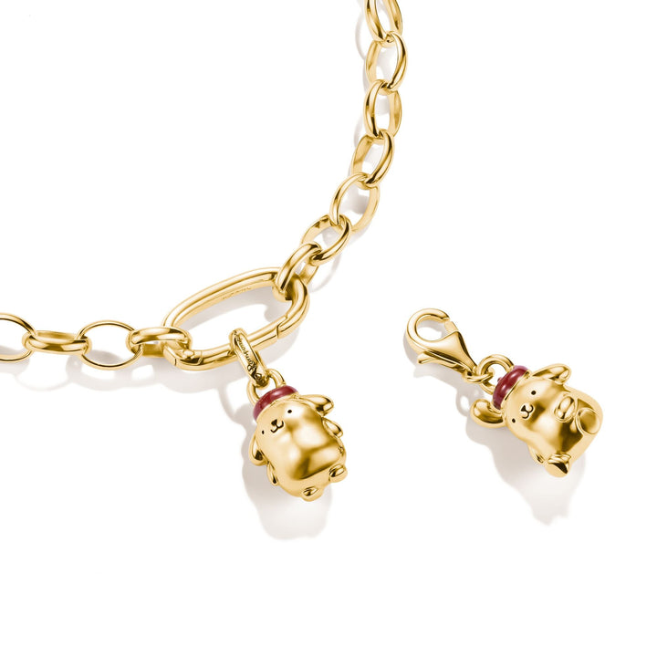 Hello Kitty Pompompurin Charm, Gold-Plated
