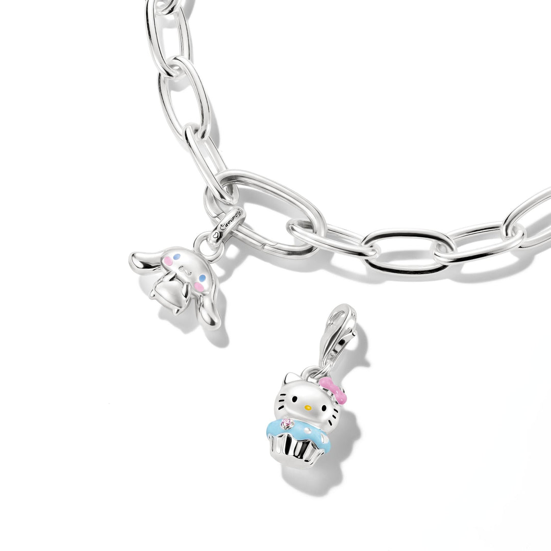 Hello Kitty Muffin Charm, Silver-Plated