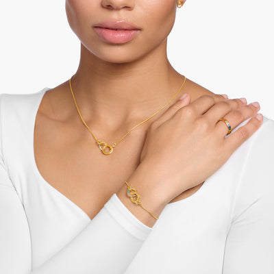 Bracelet Together with two rings gold plated | THOMAS SABO Australia