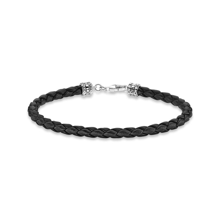 Royal Skull Set: Earrings &amp; Leather Bracelets in Silver