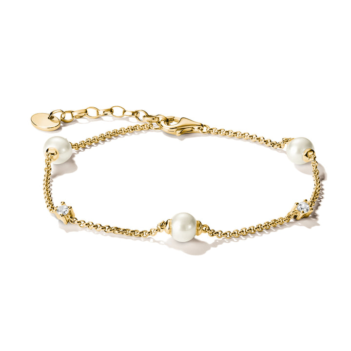 Bracelet with pearls and zirconia