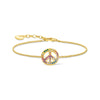 Gold plated bracelet with peace sign | THOMAS SABO Australia