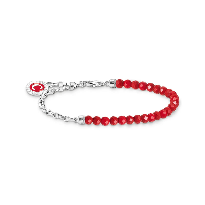 Member charm bracelet with red beads | THOMAS SABO Australia
