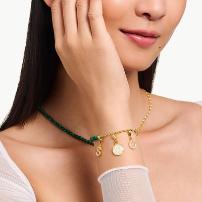 Member Charm bracelet with green beads | THOMAS SABO Australia