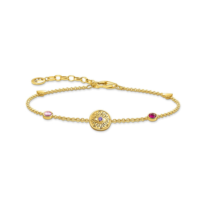 Gold Cosmic Sun Coin Bracelet | THOMAS SABO Australia