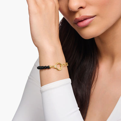 Bracelet with onyx beads and white zirconia | THOMAS SABO Australia