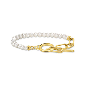 Golden Bracelet with freshwater cultured pearls | THOMAS SABO Australia