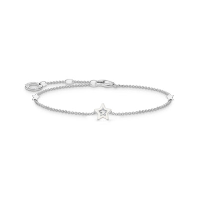 Bracelet with star charms and white stones | THOMAS SABO Australia