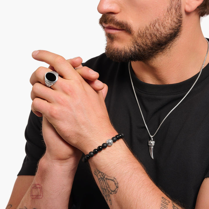 Beads bracelet made from obsidian | THOMAS SABO Australia