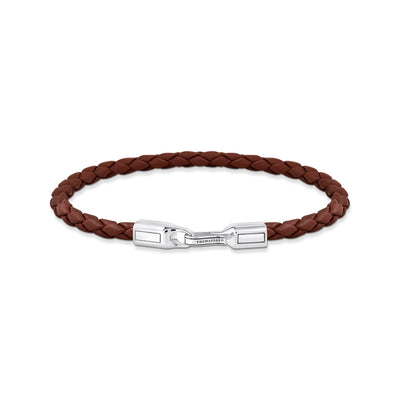 Bracelet with braided, brown leather | THOMAS SABO Australia