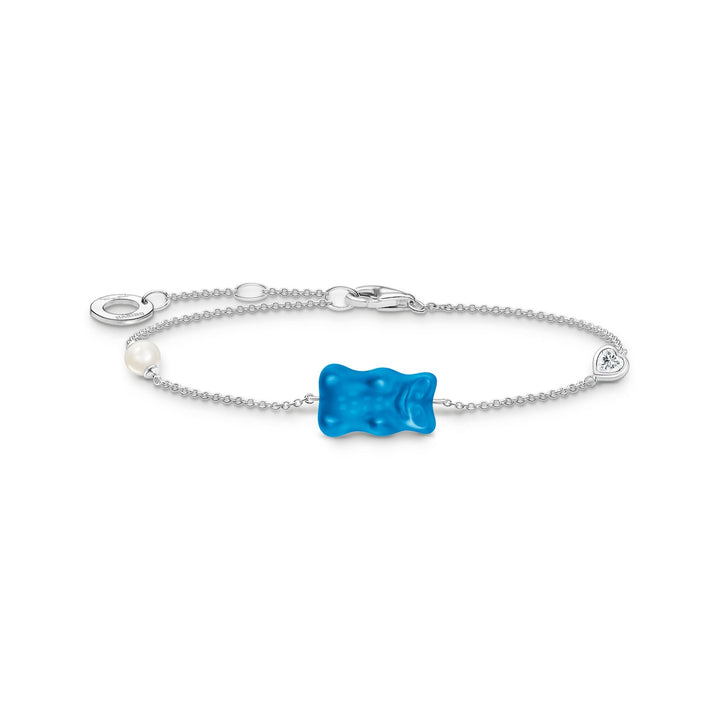 THOMAS SABO x HARIBO: Silver Bracelet Blueberry Blue Goldbear | THOMAS SABO Australia