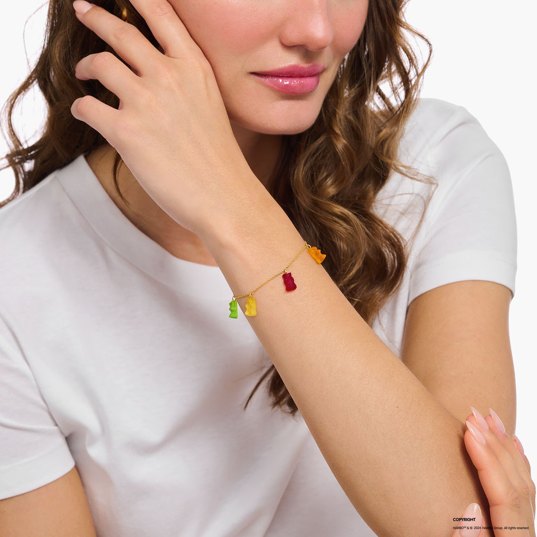 THOMAS SABO x HARIBO: Gold-plated Bracelet with colourful golden bears | THOMAS SABO Australia