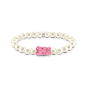 Pearl bracelet with pink Goldbear | THOMAS SABO Australia