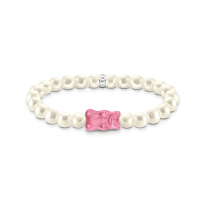 Pearl bracelet with pink Goldbear | THOMAS SABO Australia