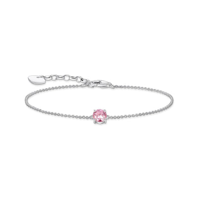 Bracelet with pink zirconia pendant | THOMAS SABO Australia