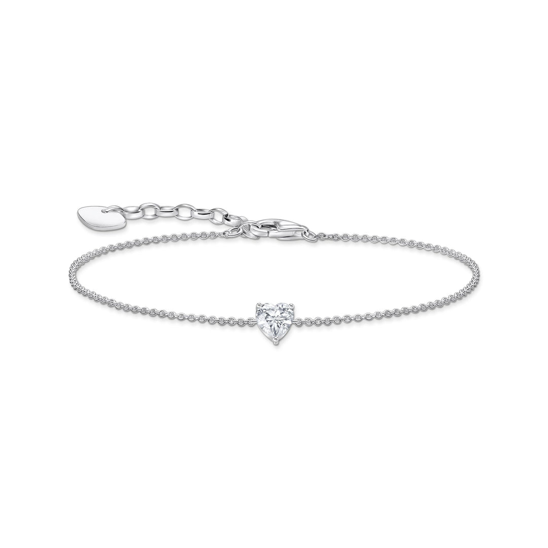 Bracelet with white heart-shaped pendant | THOMAS SABO Australia