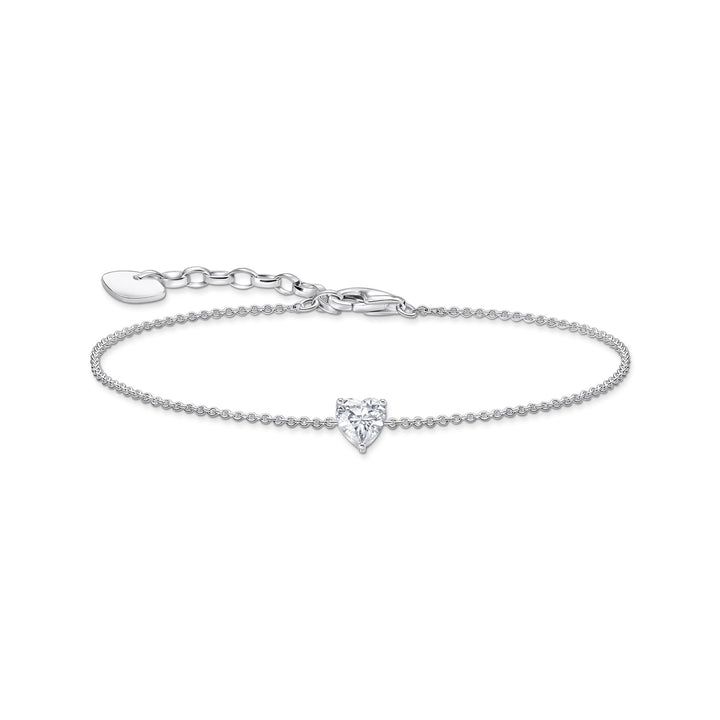 Bracelet with white heart-shaped pendant | THOMAS SABO Australia