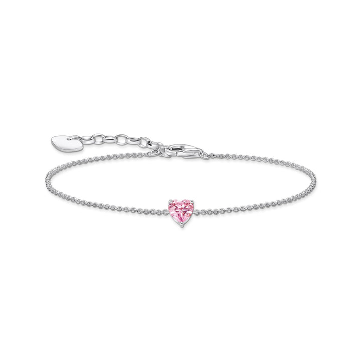 Bracelet with pink heart-shaped pendant | THOMAS SABO Australia
