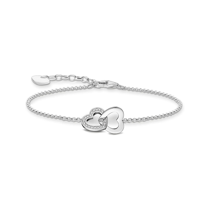 Bracelet with intertwined hearts pendant - silver | THOMAS SABO Australia