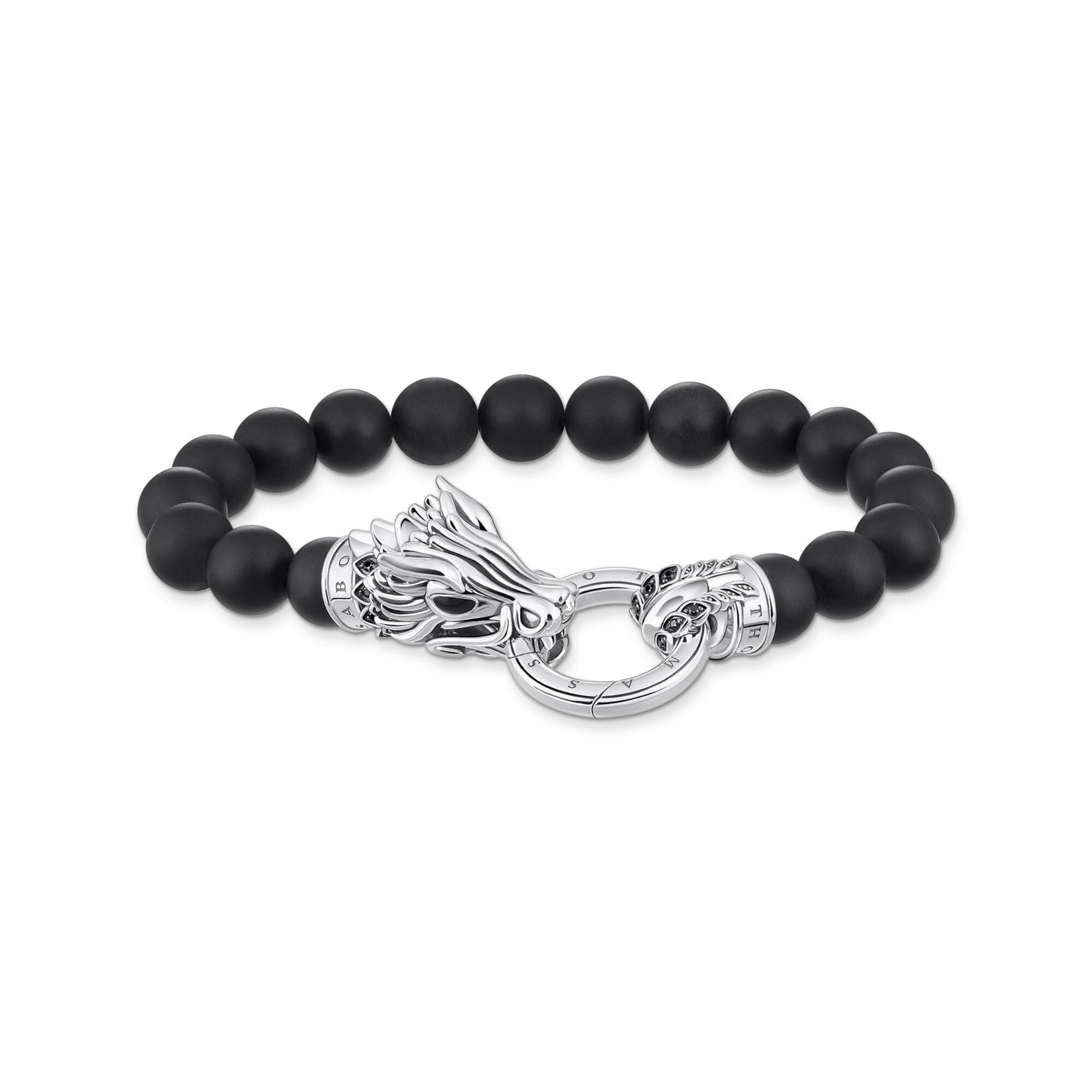 Bracelet with obsidian beads and dragon clasp | THOMAS SABO Australia