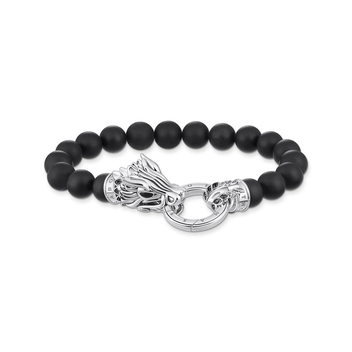 Bracelet with obsidian beads and dragon clasp | THOMAS SABO Australia