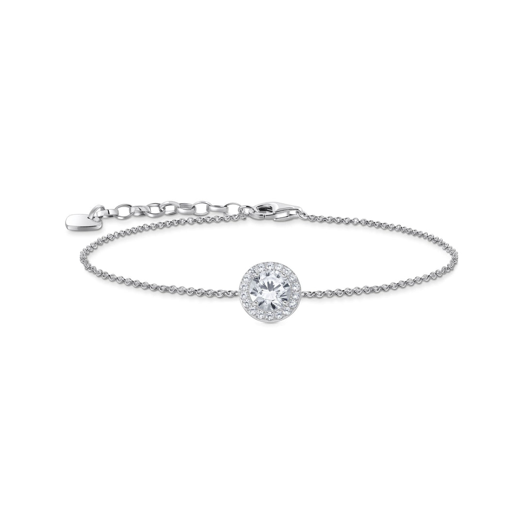 Bracelet with halo pendant and white zirconia | THOMAS SABO Australia