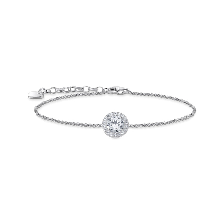 Bracelet with halo pendant and white zirconia | THOMAS SABO Australia