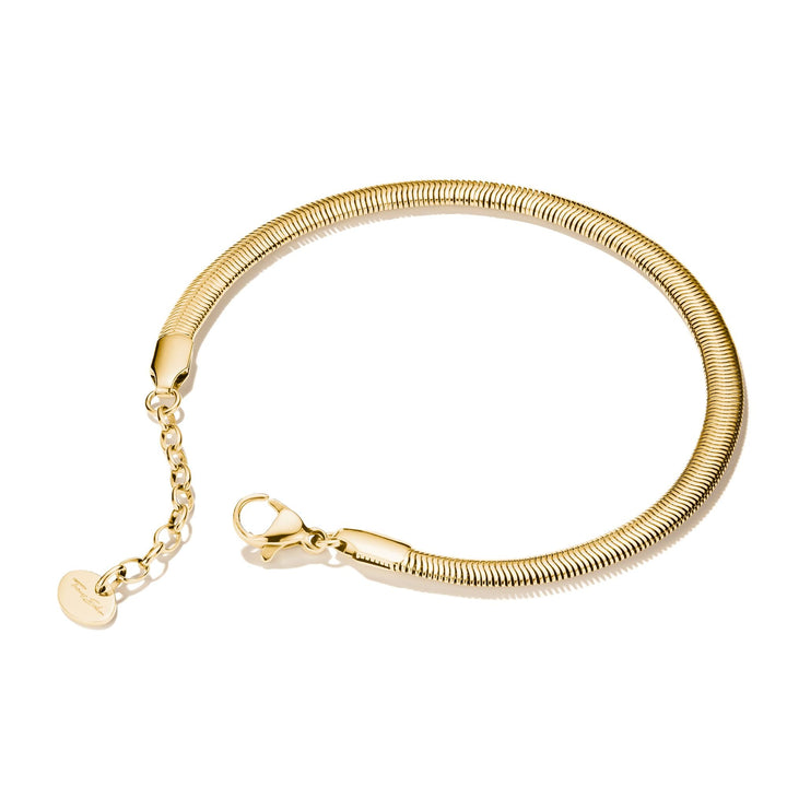 Gold-Tone Stainless Steel Snake Chain Bracelet