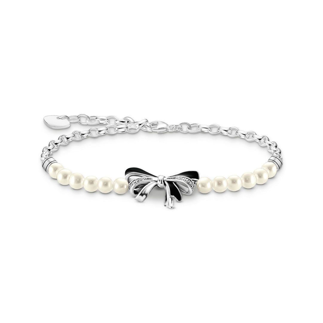 Bow bracelet with freshwater pearls Lovely Romance | THOMAS SABO Australia