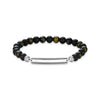 Engraved bracelet with obsidian beads | THOMAS SABO Australia