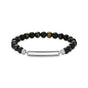 Engraved bracelet with obsidian beads | THOMAS SABO Australia