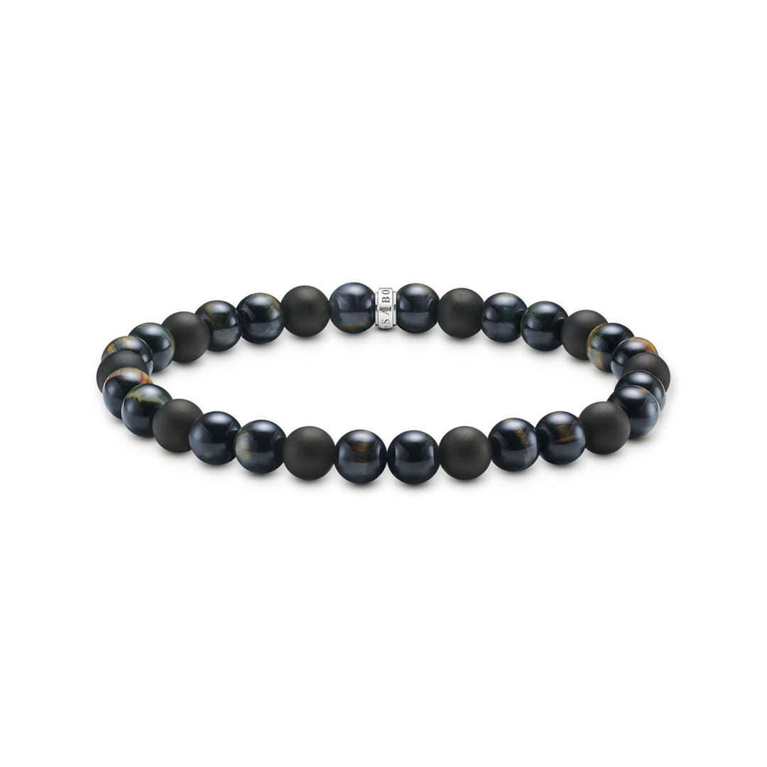 Talisman bracelet with tiger eye and obsidian beads | THOMAS SABO Australia