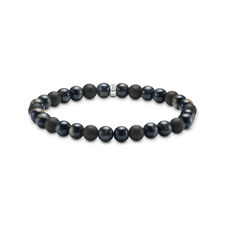 Talisman bracelet with tiger eye and obsidian beads | THOMAS SABO Australia