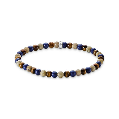 Bracelet with brown and blue beads | THOMAS SABO Australia