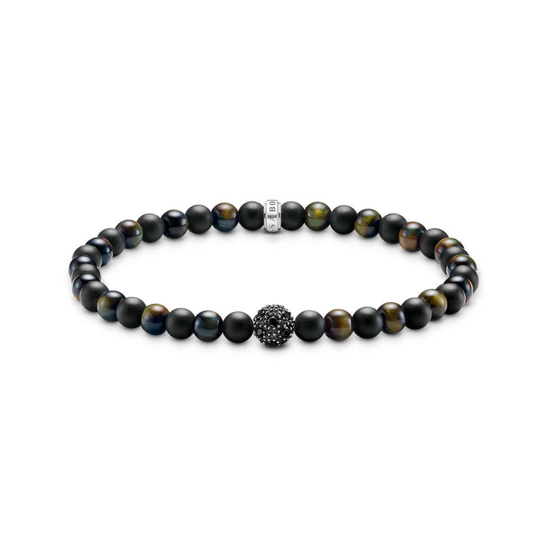 Talisman Bracelet with obsidian and tiger eye beads | THOMAS SABO Australia