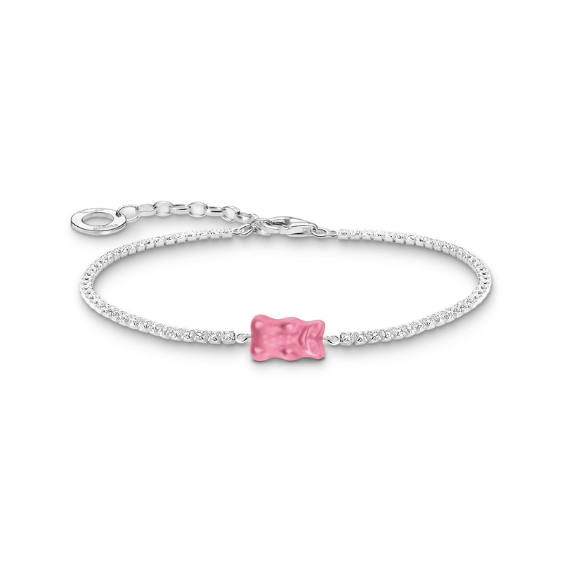 bracelet with pink goldbear and stones  | THOMAS SABO Australia