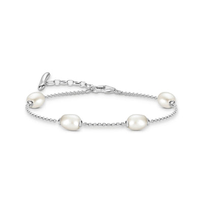 Bracelet with Freshwater Pearls in Silver | THOMAS SABO Australia