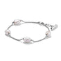 Pearl bracelet with silver chain