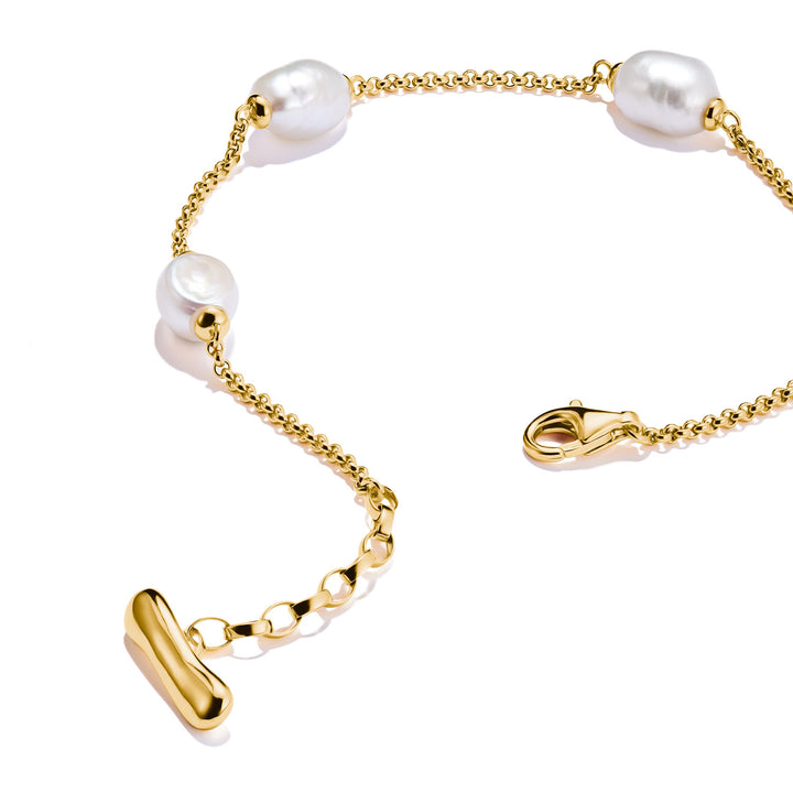 Bracelet with Freshwater Pearls in Gold | THOMAS SABO Australia