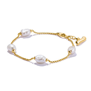 Bracelet with Freshwater Pearls in Gold | THOMAS SABO Australia