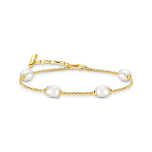 Bracelet with Freshwater Pearls in Gold | THOMAS SABO Australia