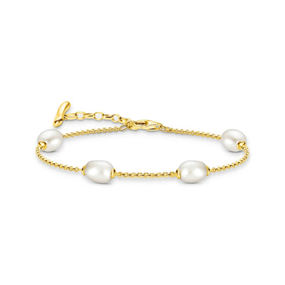 Bracelet with Freshwater Pearls in Gold | THOMAS SABO Australia