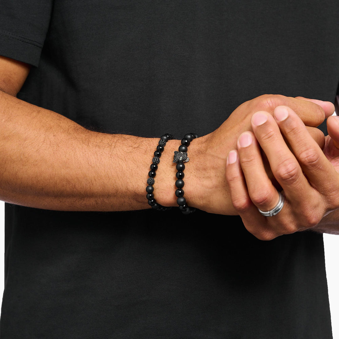 Black Cat beaded bracelet
