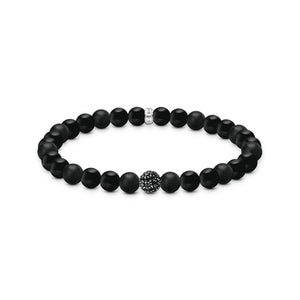 Obsidian bracelet with zirconia | THOMAS SABO Australia