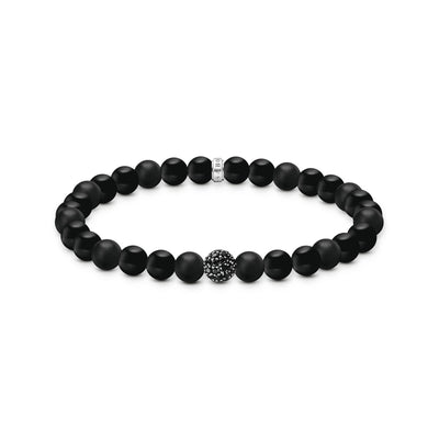 Obsidian bracelet with zirconia | THOMAS SABO Australia