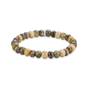 Bracelet with labradorite and crocodile jasper beads  | THOMAS SABO Australia