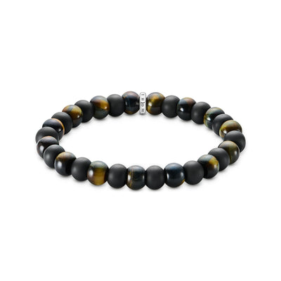 Bracelet with obsidian and tiger's eye beads  | THOMAS SABO Australia