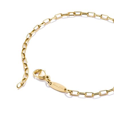 Charm bracelet paperclip Gold