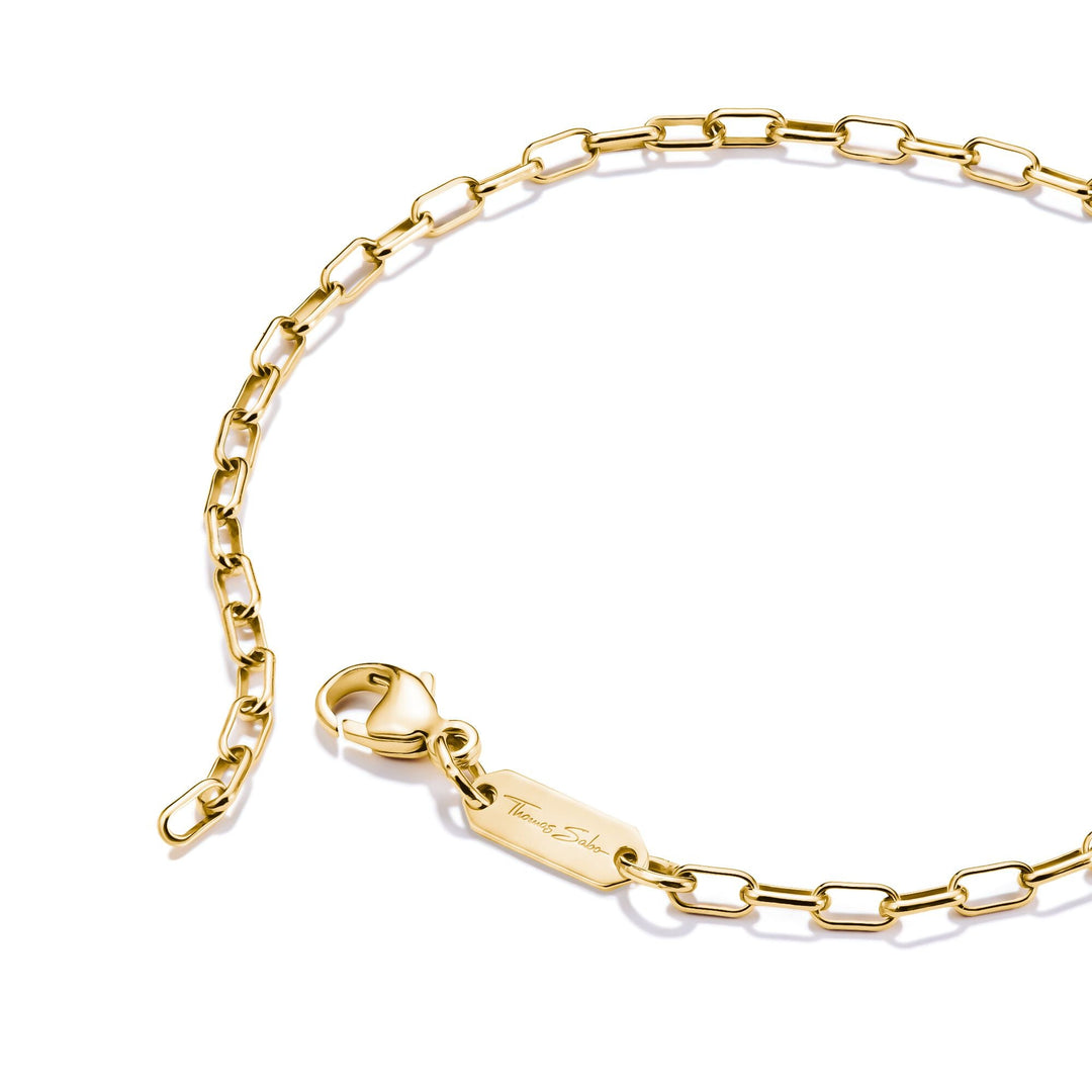 Gold-Tone Stainless Steel Paperclip Bracelet 2.3mm